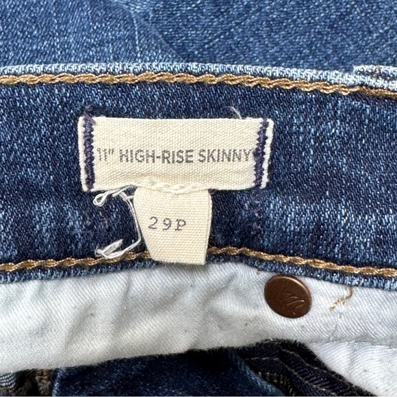 {Madewell} 11” High-Rise Skinny in Birchfield Wash Petite Stretch Denim Jeans - Picture 6 of 8